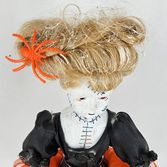 Haunted Doll Girl OOAK Artist Hand Painted Scary Spooky Halloween Porcelain 14" - Picture 4 of 12